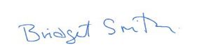 Cllr Bridget Smith's signature