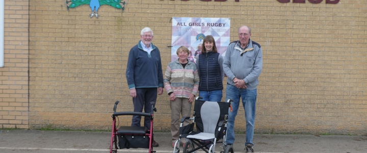 Volunteers given funding to launch essential mobility equipment service from Shelford Rugby Club