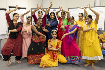 Dancers entertain at the 50th anniversary