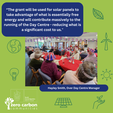 Over Day Centre receive Zero Carbon Communities funding